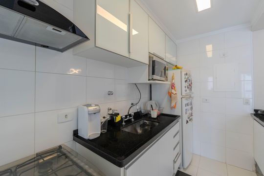 Cozinha de apartamento à venda com 2 quartos, 55m² em Consolação, São Paulo
