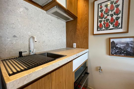 Cozinha de apartamento à venda com 1 quarto, 37m² em Ferreira, São Paulo