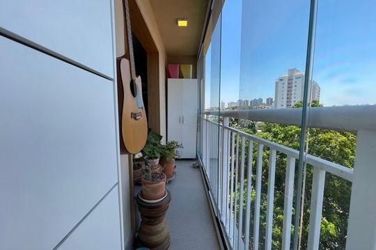 Varanda de apartamento à venda com 1 quarto, 37m² em Ferreira, São Paulo