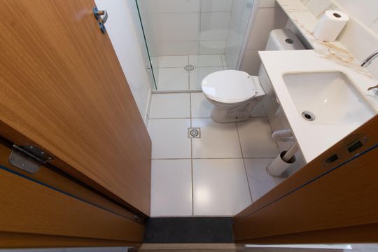 Banheiro Social de apartamento para alugar com 2 quartos, 46m² em Jardim Boa Esperança, Campinas