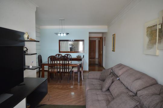 Sala de apartamento à venda com 3 quartos, 86m² em Vila Valparaíso, Santo André