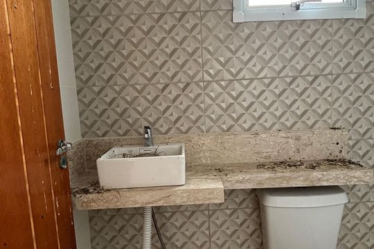 Banheiro da Suíte de apartamento para alugar com 2 quartos, 78m² em Jardim Guarará, Santo André