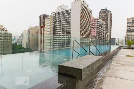Área comum - Piscina de kitnet/studio à venda com 1 quarto, 22m² em Centro Histórico de São Paulo, São Paulo