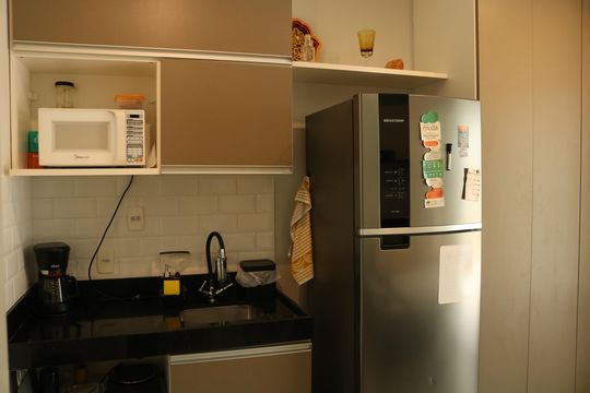 Cozinha de kitnet/studio para alugar com 1 quarto, 48m² em Perdizes, São Paulo