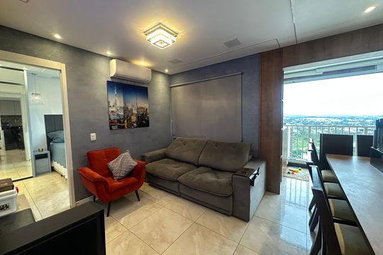 Sala de apartamento à venda com 1 quarto, 50m² em Alphaville Empresarial, Barueri
