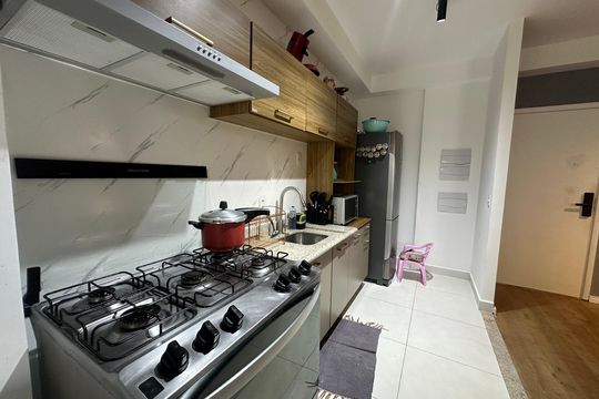 Cozinha de apartamento à venda com 3 quartos, 89m² em Alphaville, Barueri