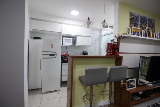 Cozinha de apartamento à venda com 2 quartos, 48m² em Jacarepaguá, Rio de Janeiro