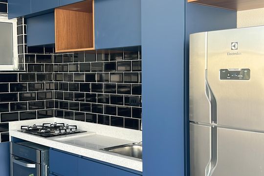 Cozinha de apartamento para alugar com 2 quartos, 96m² em Vila Pires, Santo André