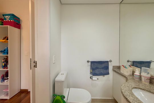 Banheiro Suíte 2 de apartamento à venda com 3 quartos, 115m² em Brooklin, São Paulo