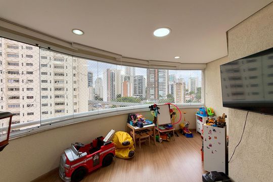 Sacada de apartamento à venda com 3 quartos, 115m² em Brooklin, São Paulo