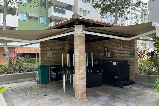 Área comum - Churrasqueira de apartamento à venda com 2 quartos, 66m² em Recreio dos Bandeirantes, Rio de Janeiro