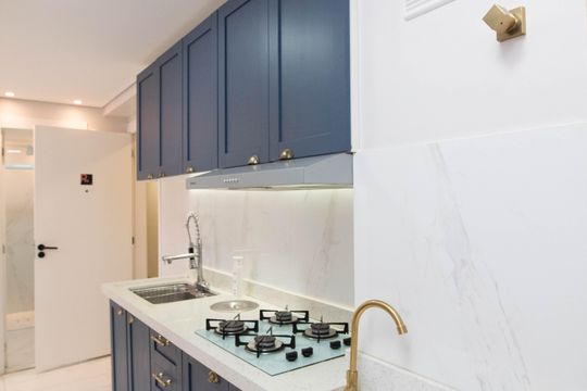 Cozinha - Armários de apartamento à venda com 2 quartos, 37m² em Vila das Bandeiras, Guarulhos