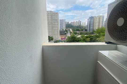Varanda da Suíte 3 de apartamento à venda com 3 quartos, 154m² em Jardim Caravelas, São Paulo