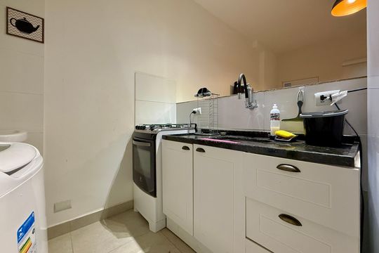Cozinha de casa para alugar com 1 quarto, 35m² em Chácara Santo Antônio (zona Sul), São Paulo