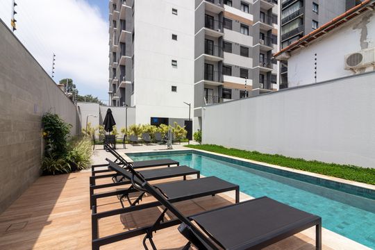 Área comum - Piscina de kitnet/studio à venda com 1 quarto, 32m² em Vila Olímpia, São Paulo