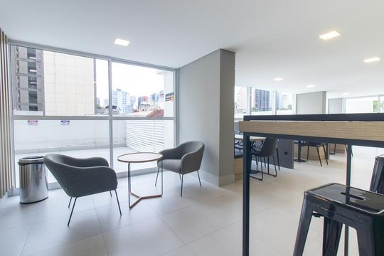 Área comum de kitnet/studio para alugar com 1 quarto, 20m² em Centro, Curitiba
