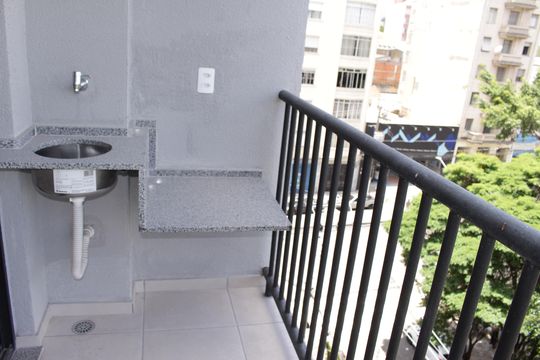 sacada  de apartamento à venda com 2 quartos, 34m² em Campos Elíseos, São Paulo