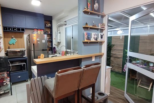 Cozinha de apartamento à venda com 2 quartos, 62m² em Estância Velha, Canoas