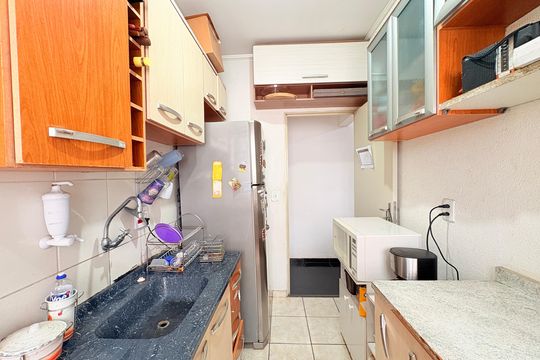 Cozinha de apartamento para alugar com 2 quartos, 54m² em Vila Nambi, Jundiaí