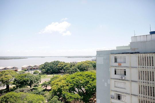 Área Comum - Terraço Vista de apartamento à venda com 1 quarto, 50m² em Centro Histórico, Porto Alegre