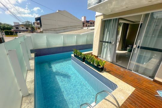 Área comum - Piscina de apartamento para alugar com 2 quartos, 120m² em Canasvieiras, Florianópolis