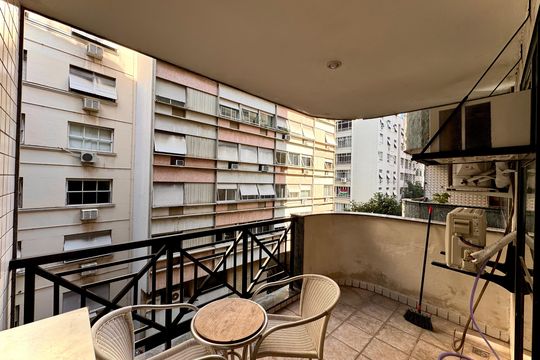 Varanda da Sala de apartamento à venda com 1 quarto, 56m² em Flamengo, Rio de Janeiro