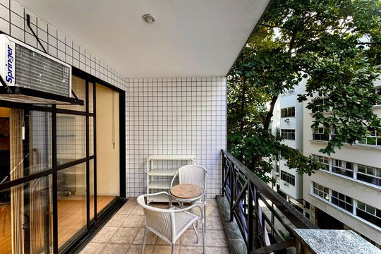 Varanda da Sala de apartamento à venda com 1 quarto, 56m² em Flamengo, Rio de Janeiro