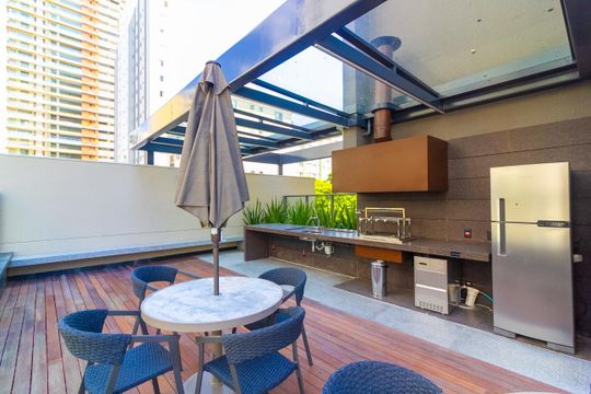 Churrasqueira de kitnet/studio à venda com 1 quarto, 27m² em Cidade Monções, São Paulo