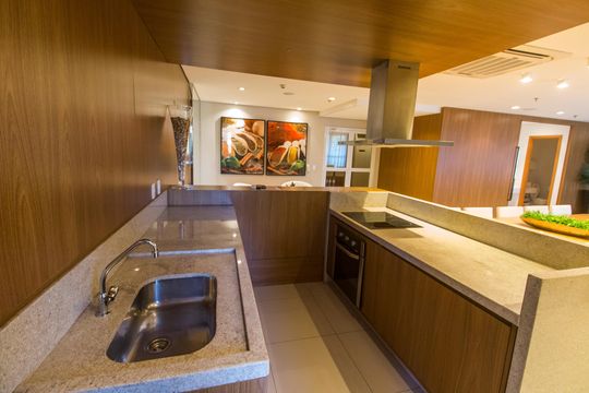 Área gourmet de apartamento à venda com 1 quarto, 45m² em Centro de Apoio I (alphaville), Santana de Parnaíba