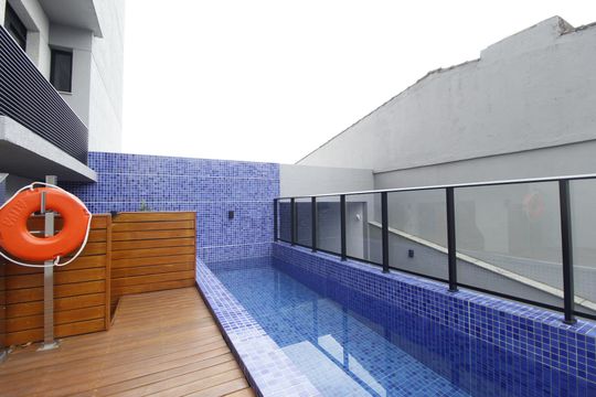 Área comum - Piscina de apartamento à venda com 1 quarto, 56m² em Jardim São Pedro, Porto Alegre