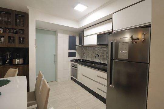 Cozinha de apartamento à venda com 3 quartos, 72m² em Jardim Maria de Fatima, Várzea Paulista