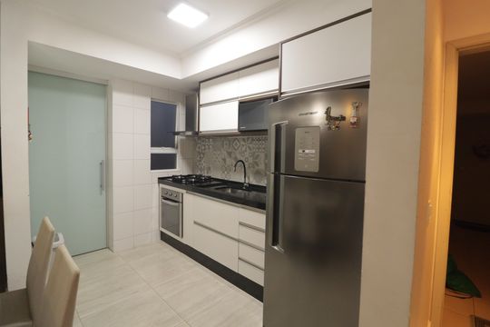 Cozinha de apartamento à venda com 3 quartos, 72m² em Jardim Maria de Fatima, Várzea Paulista