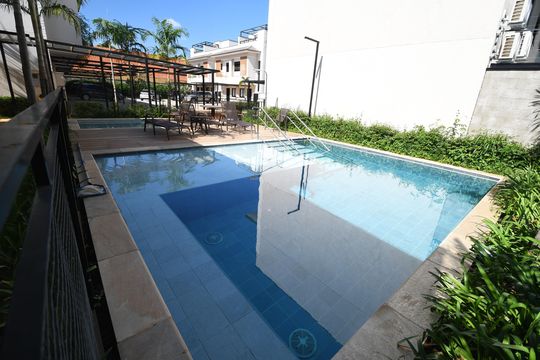 Área comum - Piscina de casa de condomínio à venda com 2 quartos, 85m² em Parque Taquaral, Campinas