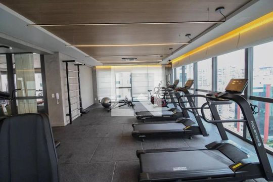 Área comum - Academia de apartamento para alugar com 1 quarto, 30m² em Indianópolis, São Paulo