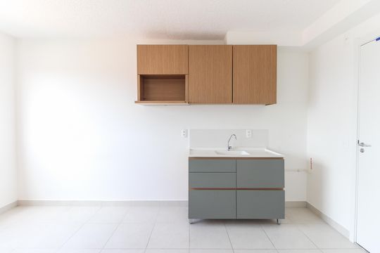 Sala - Cozinha de apartamento para alugar com 2 quartos, 33m² em Fazenda Aricanduva, São Paulo