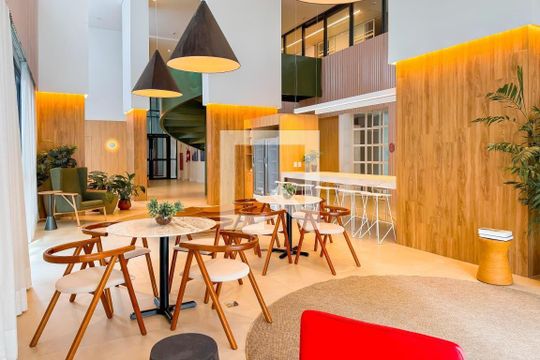 Área comum de kitnet/studio para alugar com 1 quarto, 25m² em Liberdade, São Paulo