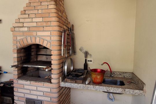 Área gourmet  de casa à venda com 3 quartos, 200m² em Cerâmica, São Caetano do Sul