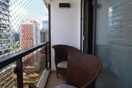 Varanda da Suíte de apartamento à venda com 1 quarto, 126m² em Itaim Bibi, São Paulo
