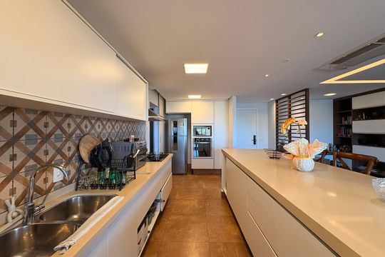 Cozinha de apartamento à venda com 3 quartos, 128m² em Campestre, Santo André