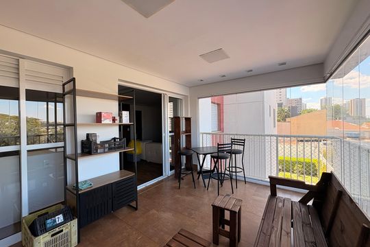 Varanda gourmet de apartamento à venda com 3 quartos, 128m² em Campestre, Santo André