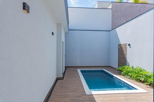 Piscina de casa de condomínio à venda com 3 quartos, 300m² em Jardim America Ii, Campinas
