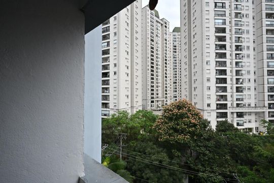 Varanda da Suíte de apartamento à venda com 3 quartos, 74m² em Vila Andrade, São Paulo