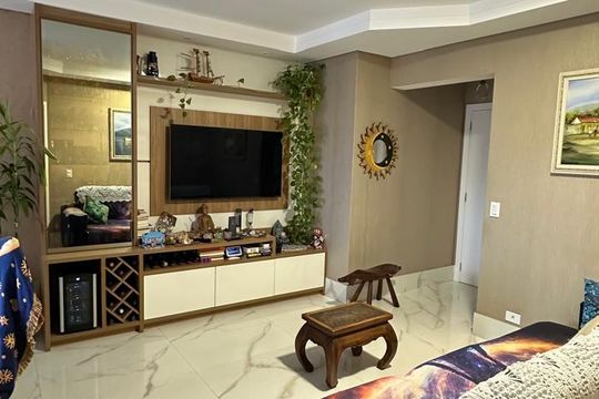 Sala de apartamento à venda com 3 quartos, 91m² em Vila Santa Teresa, Santo André
