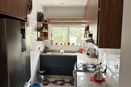 Cozinha de apartamento à venda com 3 quartos, 91m² em Vila Santa Teresa, Santo André