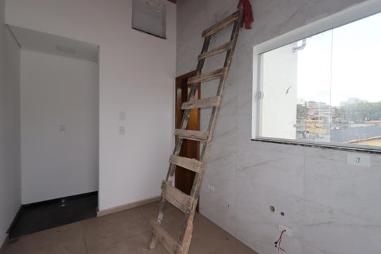 Cozinha de apartamento à venda com 2 quartos, 84m² em Vila Linda, Santo André