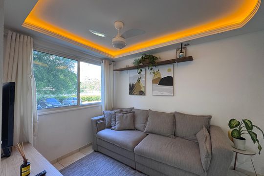 Sala de apartamento à venda com 2 quartos, 59m² em Vargem Pequena, Rio de Janeiro