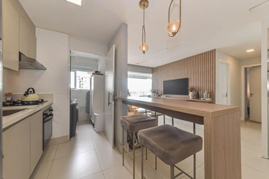 Cozinha de apartamento à venda com 2 quartos, 70m² em Campo Belo, São Paulo