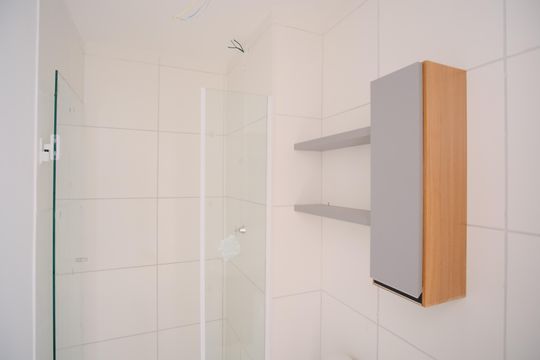 Banheiro de kitnet/studio à venda com 1 quarto, 25m² em Tatuapé, São Paulo