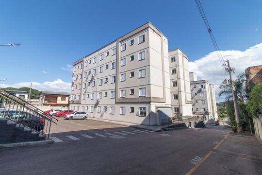 Fachada do bloco de apartamento à venda com 2 quartos, 42m² em Aberta dos Morros, Porto Alegre