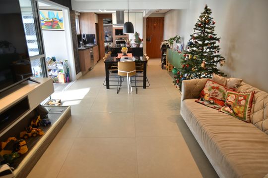 Sala de apartamento à venda com 3 quartos, 120m² em Jardim, Santo André